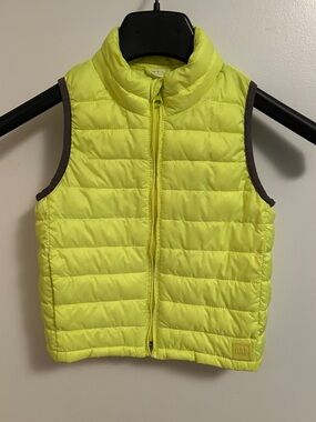 GAP  Neon Yellow Puffer Vest